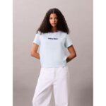 Ck Lv047c821g Ss Retro Logo Graphıc Tee Kadın Tshirt – YEŞİL