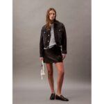 Ck Lv047b741g 90s Trucker Black Fog Kadın Ceket – SİYAH - Görsel 2