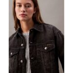 Ck Lv047b741g 90s Trucker Black Fog Kadın Ceket – SİYAH - Görsel 3