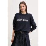 Ck Lv047c311g Cotton Graphic Pullover Kadın Sweaters – LACİVERT