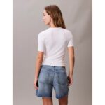 Ck Lv044c901g A Modal Rib Tee Kadın Bluz – BEYAZ - Görsel 3