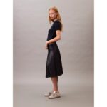 Ck Lv044c901g A Modal Rib Tee Kadın Bluz – LACİVERT - Görsel 4