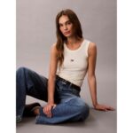 Ck Lv044c900g A Modal Rib Tank Kadın Bluz – KREM - Görsel 4