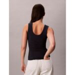 Ck Lv044c900g A Modal Rib Tank Kadın Bluz – LACİVERT - Görsel 3