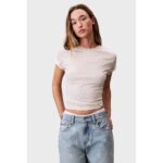 Ck Lv044c206g Ss Dbl Merc Aop Classıc Tee Kadın Tshirt – BEYAZ