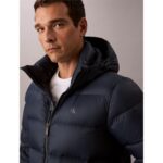 Ck Lv04rc518g Ls Nylon Zıp Off Hood Down Puffer Erkek Ceket – LACİVERT - Görsel 3