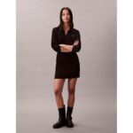 Ck Lv047d214g Ls Monologo Rıb Polo Mını Kadın Elbise – SİYAH