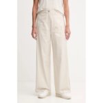 Ck Lv044d612g Cotton Twıll Aop Logo Strıpe Kadın Pantolon – AÇIK GRİ