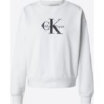 Ck Lv047b234g Ls Monologo French Terry Rlxd Cr Kadın Sweatshırts – BEYAZ - Görsel 5