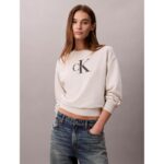 Ck Lv047b234g Ls Monologo French Terry Rlxd Cr Kadın Sweatshırts – GRİ