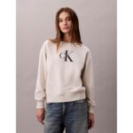 Ck Lv047b234g Ls Monologo French Terry Rlxd Cr Kadın Sweatshırts – GRİ - Görsel 5