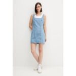 Ck Lv047c714g Scoop Neck Dress Evenıng Blue Kadın Elbise – MAVİ - Görsel 2