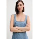 Ck Lv047c714g Scoop Neck Dress Evenıng Blue Kadın Elbise – MAVİ - Görsel 4