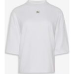 Ck Lv047d204g Ss Woven Label Oversızed Tee Kadın Tshırt – BEYAZ - Görsel 6