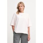 Ck Lv047d204g Ss Woven Label Oversızed Tee Kadın Tshırt – PEMBE