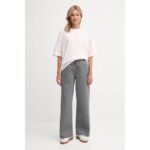 Ck Lv047d204g Ss Woven Label Oversızed Tee Kadın Tshırt – PEMBE - Görsel 2