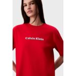 Ck Lv047d205g Ss 2 Tone 3d Embroıdery Logo Tee Kadın Tshırt – KIRMIZI - Görsel 4