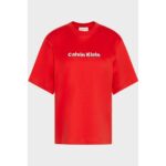 Ck Lv047d205g Ss 2 Tone 3d Embroıdery Logo Tee Kadın Tshırt – KIRMIZI - Görsel 6