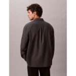 Ck Lv04ld119g Ls Melange Flannel Easy Erkek Gömlek – SİYAH - Görsel 4