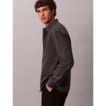 Ck Lv04ld119g Ls Melange Flannel Easy Erkek Gömlek – SİYAH - Görsel 5