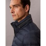 Ck Lv04rc511g Ls Nylon Lt Wt Hooded Fz Puffer Erkek Ceket – LACİVERT - Görsel 3