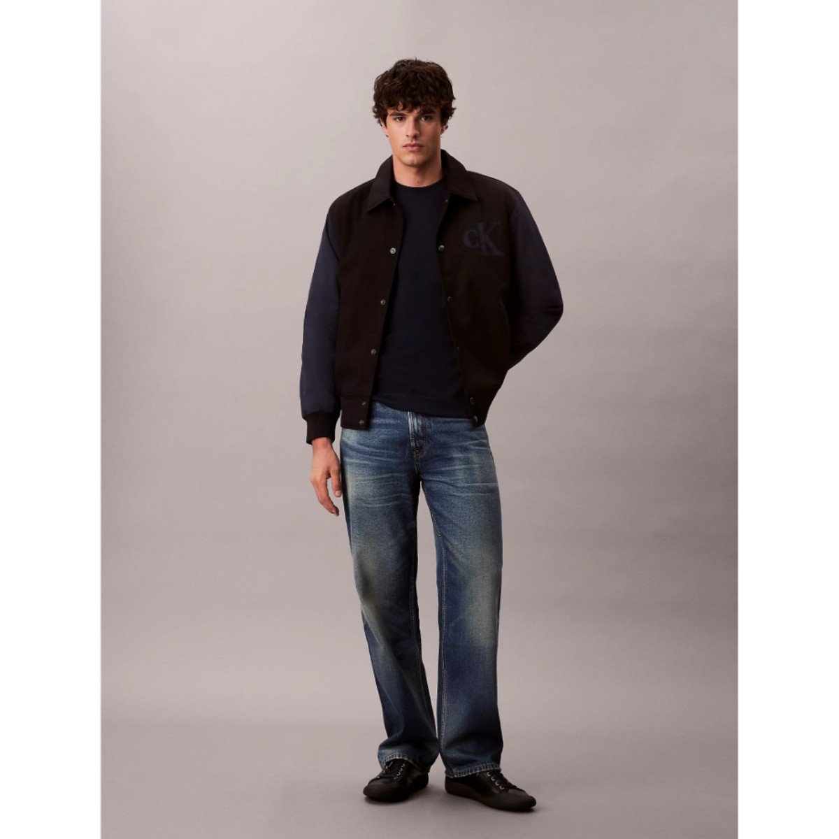 154279-0-ck-lv04rd400g-ls-cotton-nylon-varisty-bomber-erkek-ceket-016cfe508dca Ck Lv04rd400g Ls Cotton Nylon Varısty Bomber Erkek Ceket – SİYAH - Görsel 1