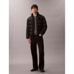 Ck Lv04rd528g Ls Nylon Monogram Puffer Erkek Ceket – SİYAH