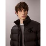 Ck Lv04rd528g Ls Nylon Monogram Puffer Erkek Ceket – SİYAH - Görsel 2