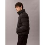 Ck Lv04rd528g Ls Nylon Monogram Puffer Erkek Ceket – SİYAH - Görsel 3