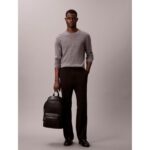 Ck Lv04d3202g Emblem Aop Emboss Round Erkek Çanta – SİYAH - Görsel 5