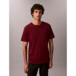 Ck Lv04lb275g Ss Supıma Chest Emb Crewneck Tee Erkek Tshırt – BORDO - Görsel 5