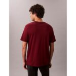 Ck Lv04lb275g Ss Supıma Chest Emb Crewneck Tee Erkek Tshırt – BORDO - Görsel 6