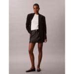 Ck Lv044d622g Faux Leather 5pkt Mını Kadın Etek – SİYAH