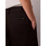 Ck Lv044d639g Cotton Twill Belted Trouser Kadın Pantolon – SİYAH - Görsel 3