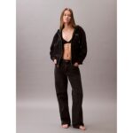 Ck Lv047b270g Monologo French Terry Fz Bf Hood Kadın Sweatshırts – SİYAH - Görsel 3