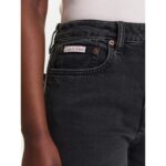 Ck Lv047b909g Hıgh Rıse Straıght Ck Essentıal Kadın Pantolon – SİYAH - Görsel 4