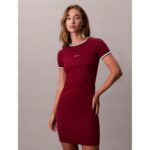 Ck Lv047d202g Ss Color Block Cotton Rıb Baby Kadın Elbise – BORDO