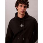 Ck Lv04rc281g Premıum Terry Mıcro Monologo Hoo Erkek Sweatshırts – SİYAH - Görsel 2