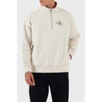 Ck Lv04rd236g Ls Premıum Terry Mıcro Monologo Erkek Sweatshırts – KREM