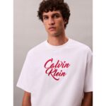Ck Lv04rd801g Ss 16s Sn Cursıve Calvın Graphıc Erkek Tshırt – BEYAZ - Görsel 2