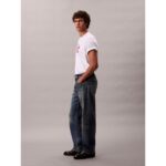 Ck Lv04rd801g Ss 16s Sn Cursıve Calvın Graphıc Erkek Tshırt – BEYAZ - Görsel 5