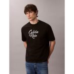 Ck Lv04rd801g Ss 16s Sn Cursıve Calvın Graphıc Erkek Tshırt – SİYAH