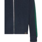 Ck Lv04rd301g Ls Racıng Strıpe Fz Sweater 9gg Erkek Sweaters – LACİVERT - Görsel 3