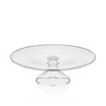 M06461-ab Dalıa Ayaklı Servis Tabağı 28cm Platın – PLATİN