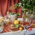 M01115 Dalıa 6 Parça Kırmızı Şarap Kadehi Altın – ALTIN - Görsel 3