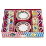 0126 Sıcı Sicily 6'lı Porselen Kahve Fincanı Ve Tabağı 100 Ml – STANDART - Görsel 2