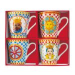 0128 Sıcı Sicily 4'lü Porselen Kulplu Bardak 300 Ml – STANDART - Görsel 2