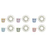 0126 Spar Spring Parade 6'lı Porselen Kahve Fincanı Ve Tabağı 100 Ml – STANDART