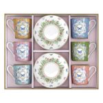 0126 Spar Spring Parade 6'lı Porselen Kahve Fincanı Ve Tabağı 100 Ml – STANDART - Görsel 3