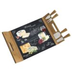 0890 Woch Bambu Cam Panolu Ve 4 Bıçaklı Eynir Servis Tepsisi 44x28cm – STANDART - Görsel 2